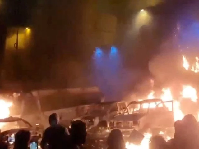 protesters gather as vehicles burn amid evolving anti government unrest in tehran iran in this screen grab obtained from a social media video released on january 9 2026 photo reuters