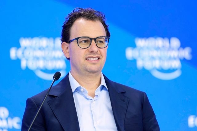 FILE - Dario Amodei, CEO and co-founder of Anthropic, attends the annual meeting of the World Economic Forum in Davos, Switzerland, Jan. 23, 2025. (AP Photo/Markus Schreiber, File)