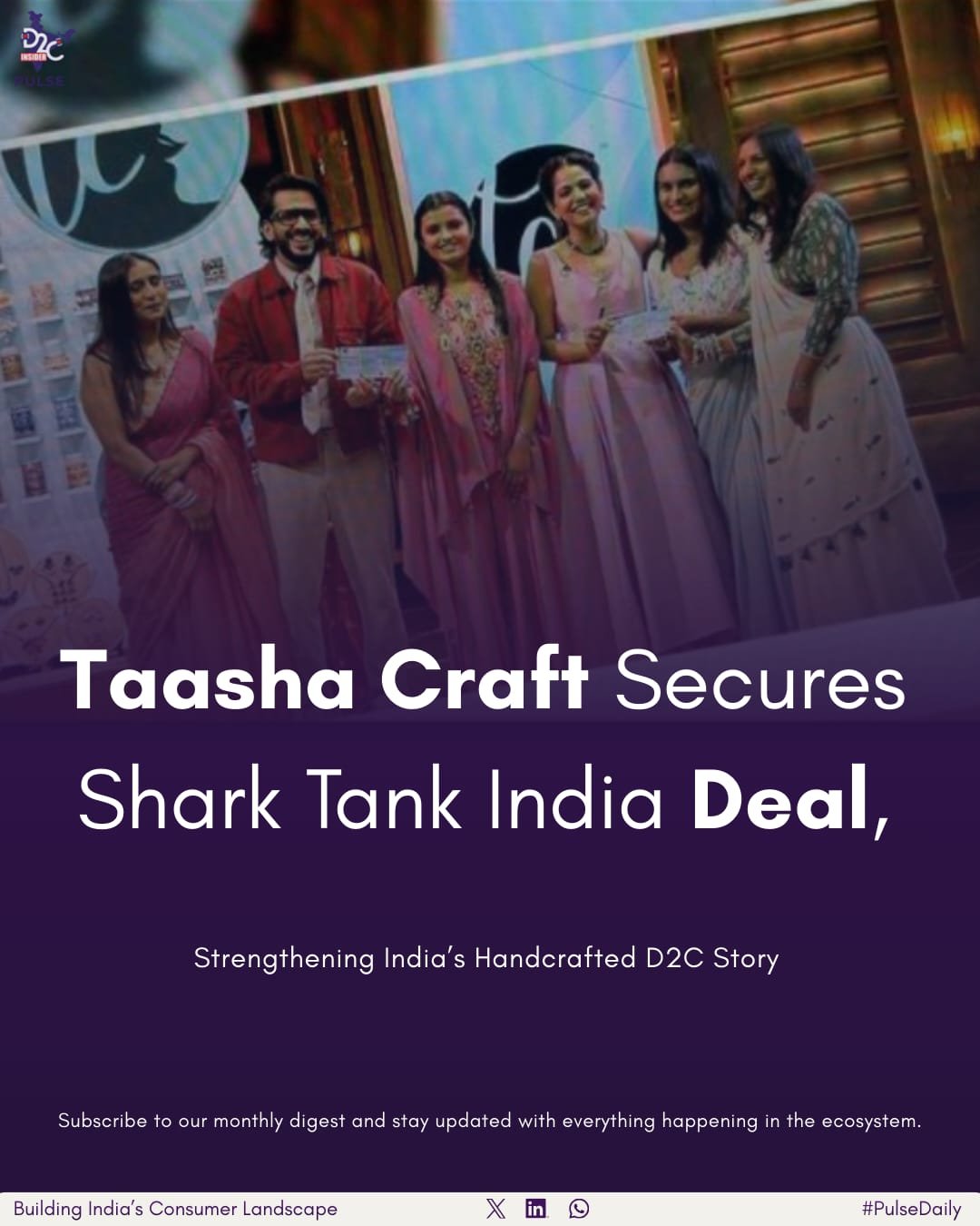 Taasha Craft Secures Shark Tank India Deal, Strengthening India’s Handcrafted D2C Story – D2c Insider Pulse