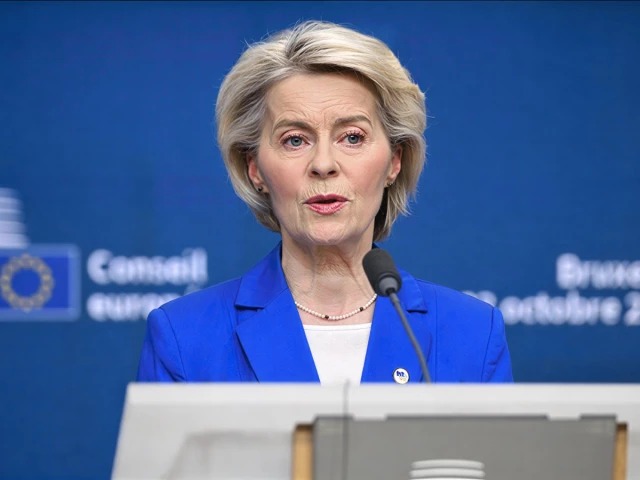 highlighting the bloc s defense efforts since russia s war on ukraine she said european military spending in 2025 rose nearly 80 compared with prewar levels photo anadolu