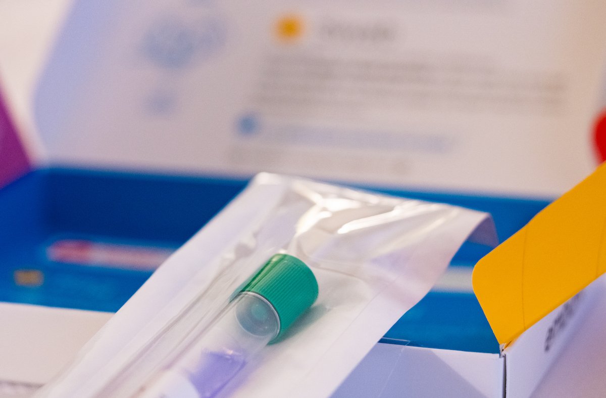 A direct-to-consumer home testing kit.