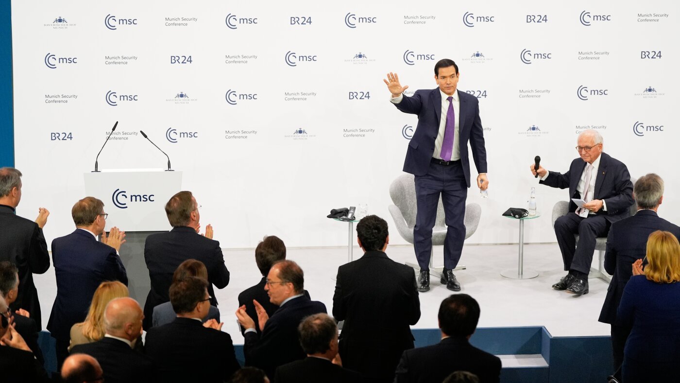 Rubio tries to ease tensions with Europe with message of unity : NPR