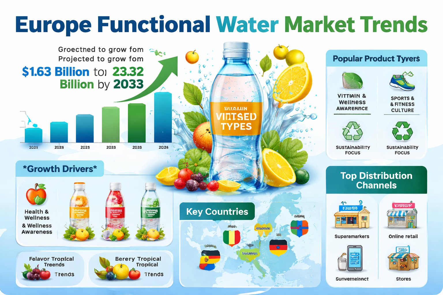 Europe Functional Water Market Trends & Summary