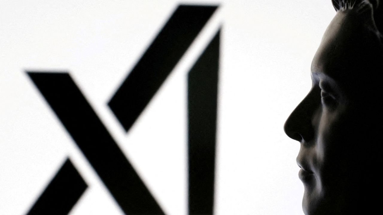 A 3D-printed miniature model of Elon Musk and xAI logo are seen in this illustration created on February 16, 2025. (Reuters/Dado Ruvic/Illustration/File Photo)