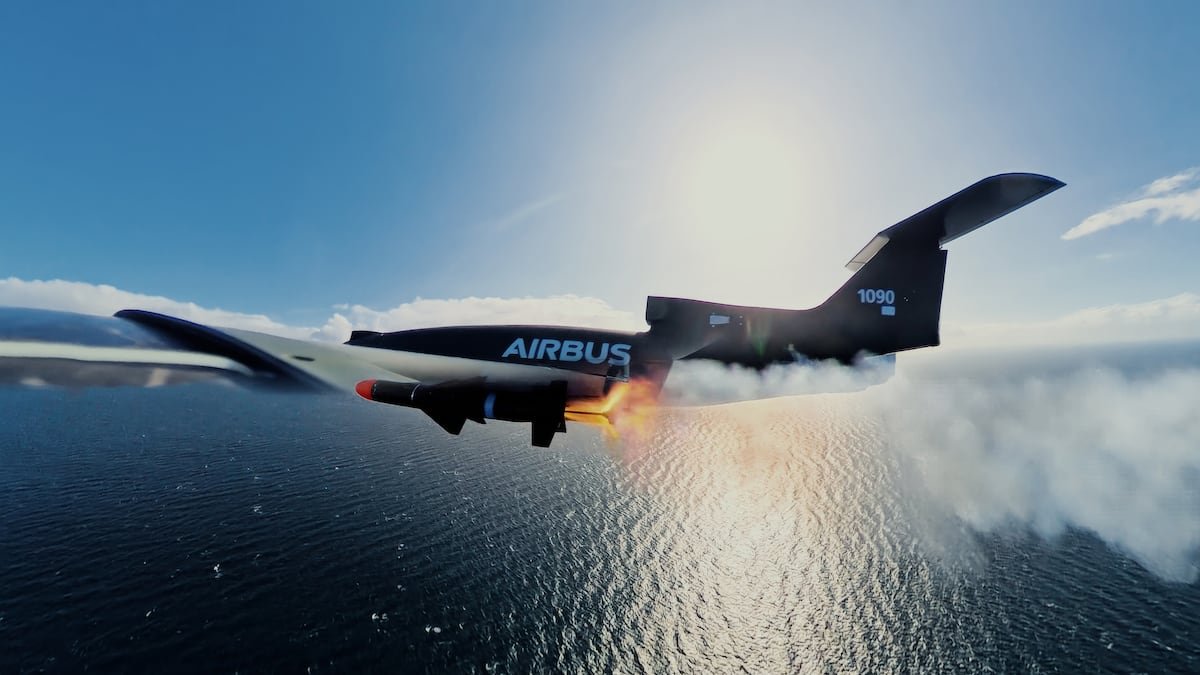 Missile-wielding Airbus interceptor engages one-way attack drone in test