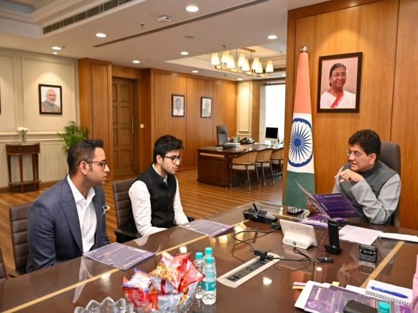 Business News | Piyush Goyal Meets Zepto CEO Aadit Palicha, Discusses Skilling, Innovation and Supply Chains