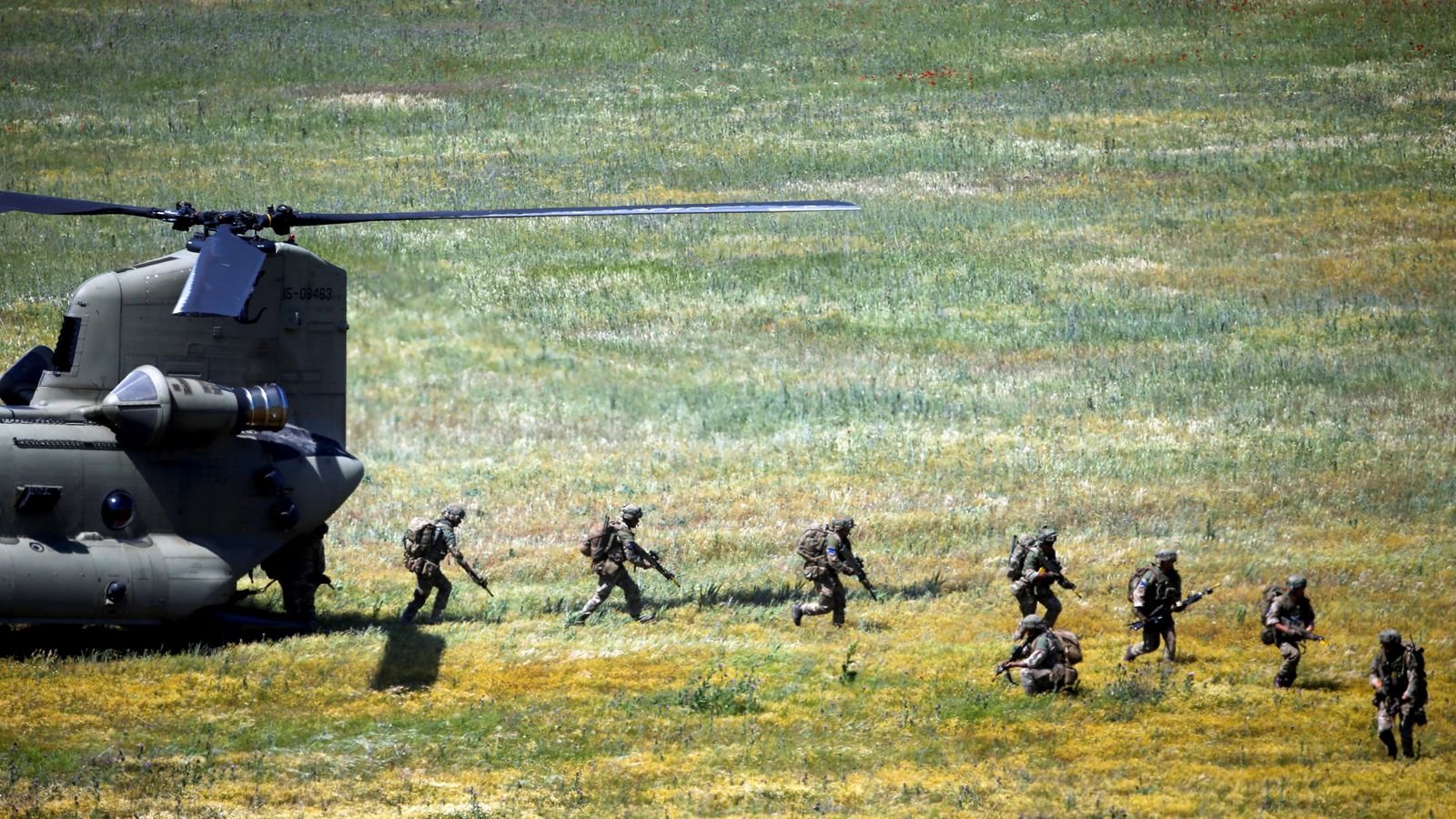 UK soldiers taking part in a NATO allied troops training exercise in North Macedonia. File pic: Reuters
