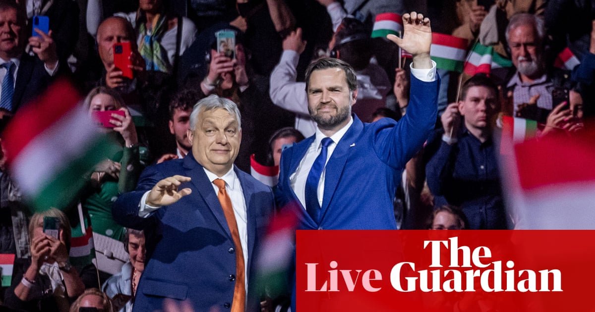 JD Vance continues Hungary visit after accusing EU of election interference – Europe live | Hungary