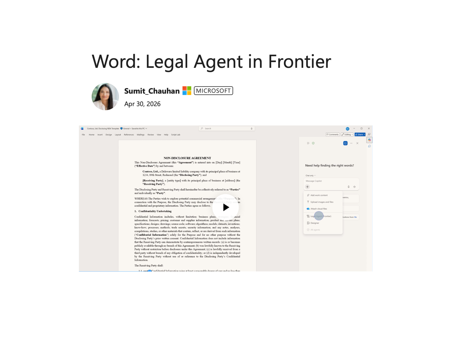 Microsoft Launches Its Own Legal Agent For Word – Artificial Lawyer