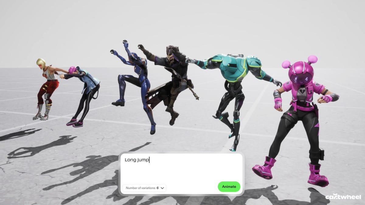 variations of a long jump using Cartwheel platform