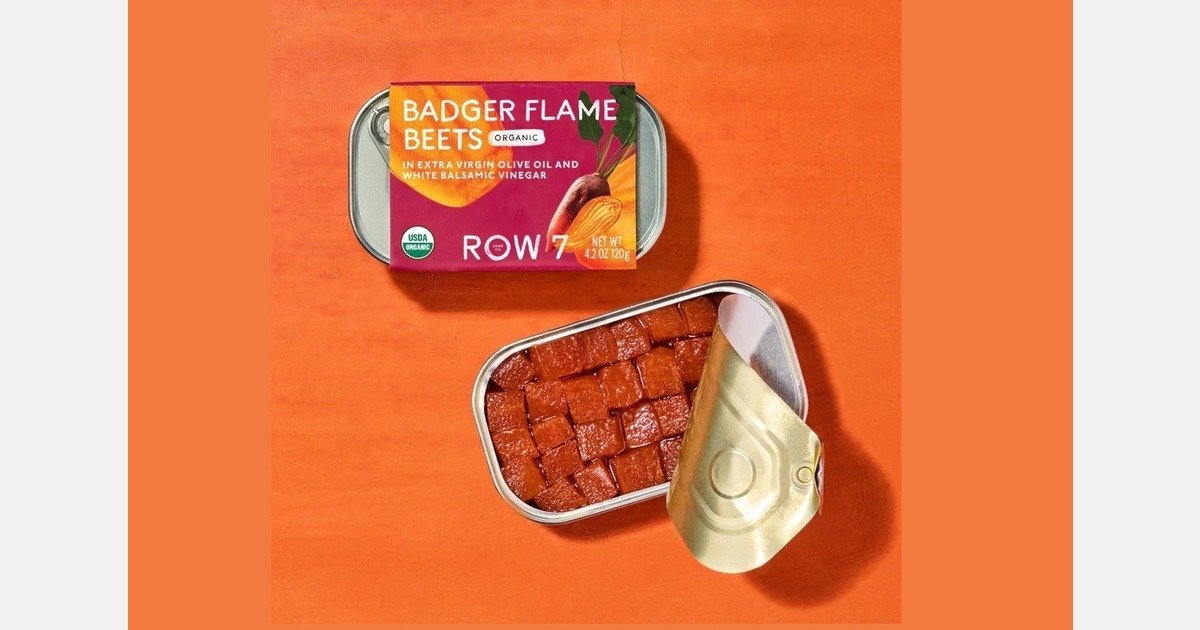 Row 7 brings canned 'designer vegetables'