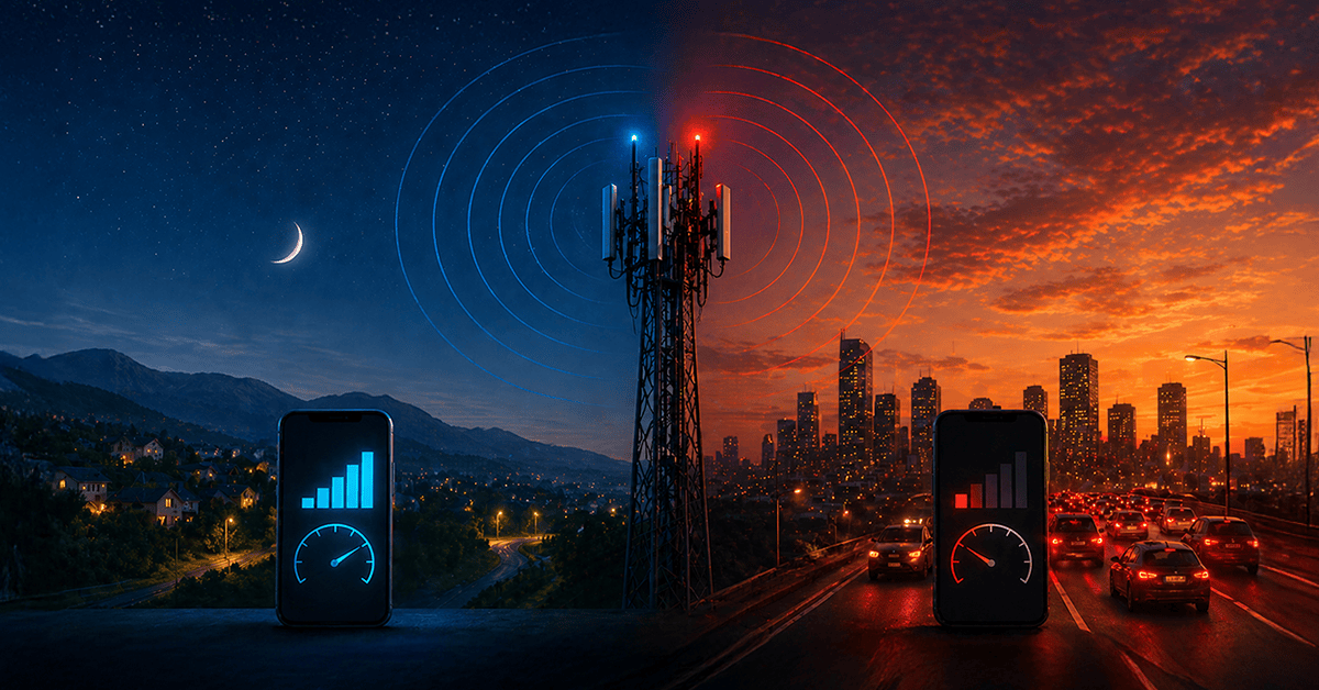 Europe's Hidden Mobile Performance Gap: Peak-Hour Congestion and Seasonality