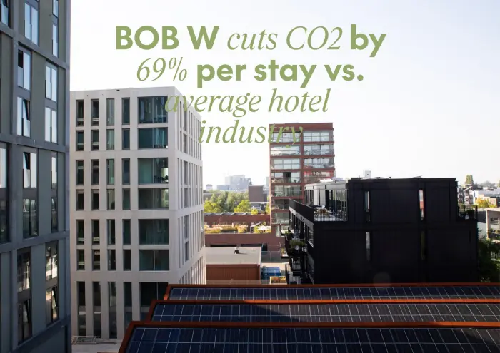 Bob W reports 69% lower carbon emissions per guest night than European hotel average | News