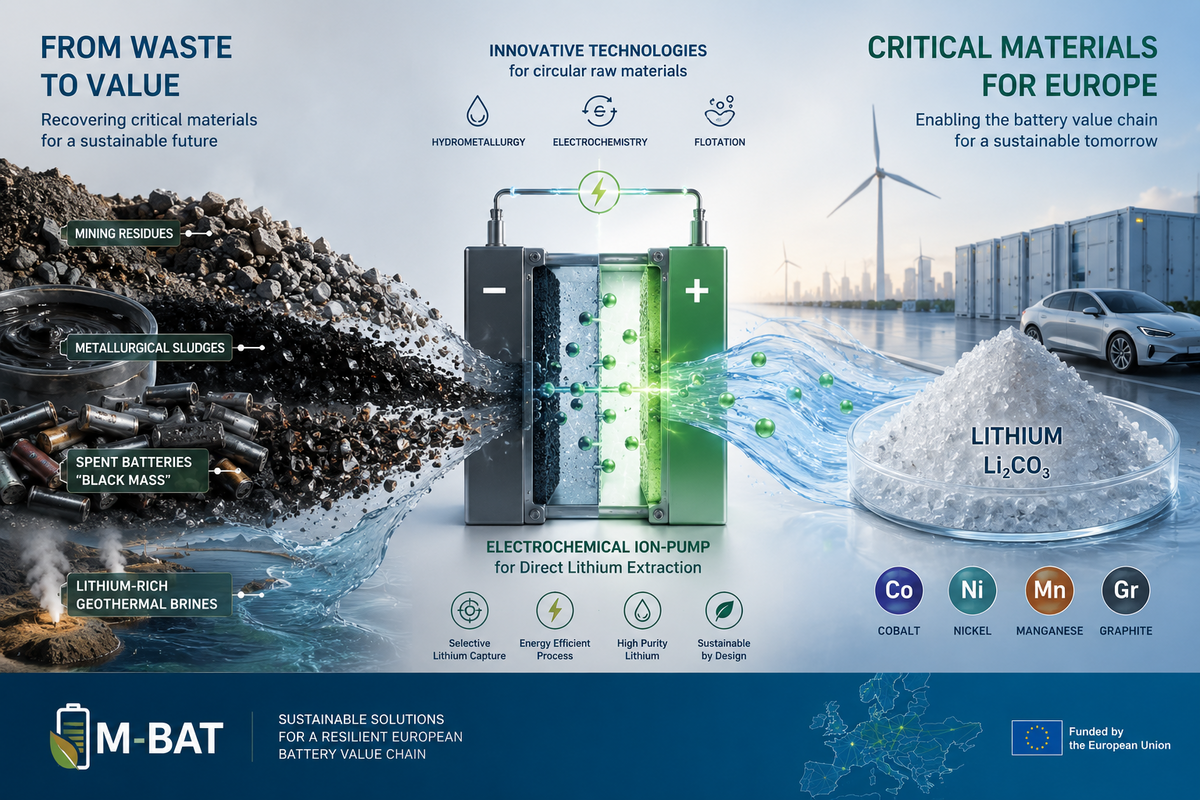 M-BAT Initiative Advances Sustainable Recovery of Lithium, Nickel, Cobalt and Graphite